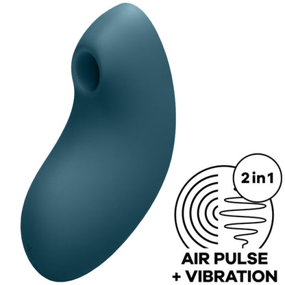 SATISFYER VULVA LOVER 2 ESTIMULATOR Y VIBRADOR - AZUL