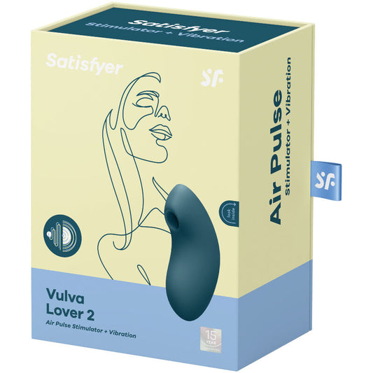 SATISFYER VULVA LOVER 2 ESTIMULATOR Y VIBRADOR - AZUL