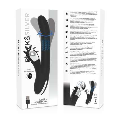 Vibe de rotation de tempête de lapin – Black & Silver