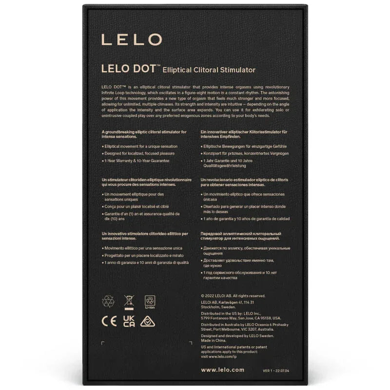 Lelo – Stimulateur de Clitoris Dot – Aqua – Stimulation Immédiate & Plaisir Extrême