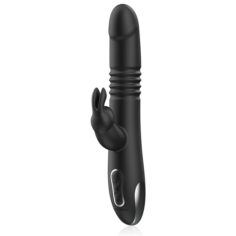 Vibrateur kenji vibromasseur rabbit up & down + télécommande watchme – Black & Silver