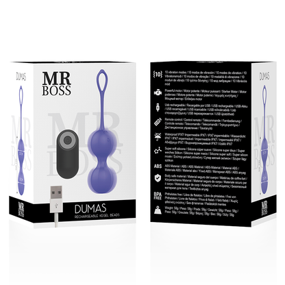 MR BOSS - CUENTAS VIBRATORIAS KEGEL DUMAS CON CONTROL REMOTO