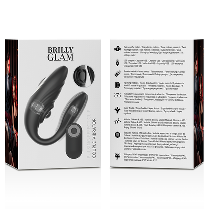 BRILLY GLAM- COUPLE TÉLÉLÉCOMMANDE À IMPULSIONS ET VIBRANTES