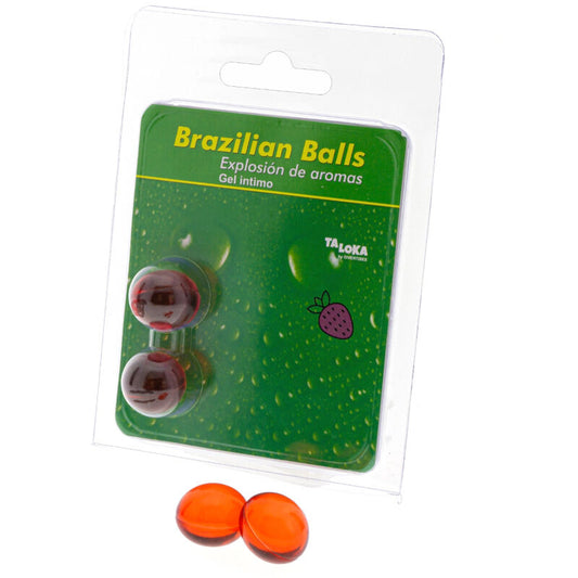 TALOKA - 2 BOLAS DE GEL ÍNTIMO DE FRESA BRASILEÑA
