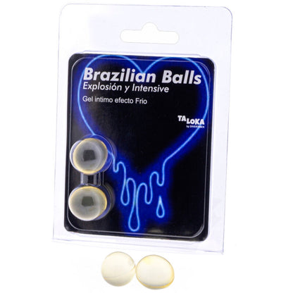 TALOKA - 2 BALLES BRÉSILIENNES GEL EXCITANT EFFET FROID &amp; VIBRATION