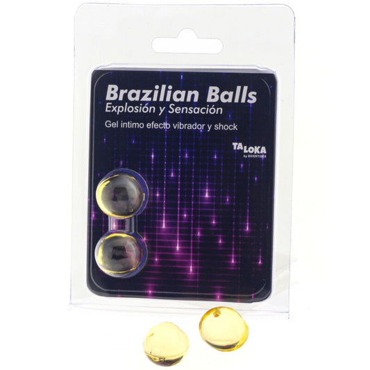 TALOKA - 2 BRÉSILIENNES VIBRANT BALLS &amp; EFFET DE CHOC GEL EXCITANT