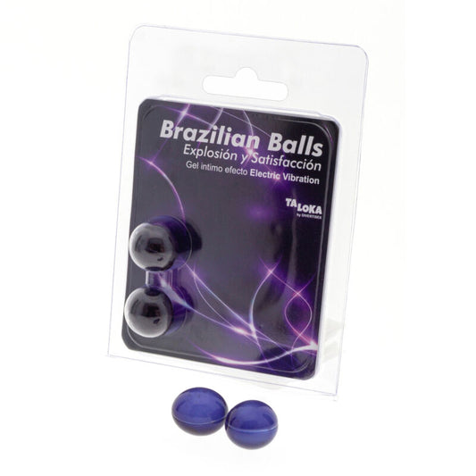 TALOKA - 2 BRÉSILIENNES BALLES EFFET VIBRANT ELECTRIQUE GEL EXCITANT