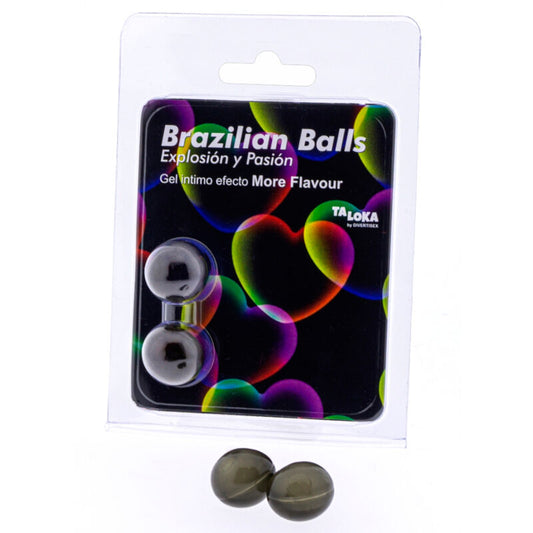 TALOKA - 2 BRÉSILIENNES BOULES PLUS DEFFET DE SAVEUR GEL EXCITANT