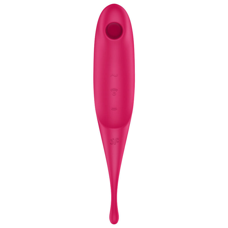 SATISFYER TWIRLING PRO ESTIMULATOR Y VIBRADOR - ROJO