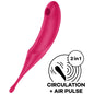 SATISFYER TWIRLING PRO ESTIMULATOR Y VIBRADOR - ROJO