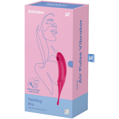 SATISFYER - ESTIMULADOR Y VIBRADOR TWIRLING PRO AIR PULSE AZUL