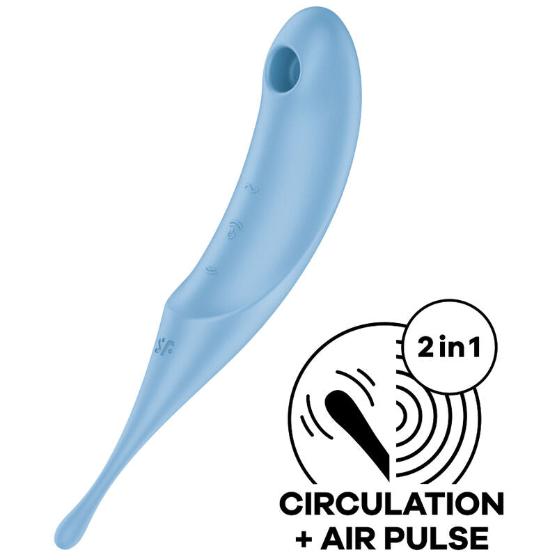 SATISFYER TWIRLING PRO ESTIMULATOR Y VIBRADOR - ROJO