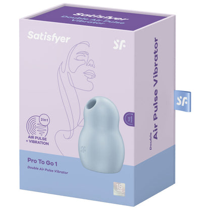 SATISFYER - AIR PULSE PRO TO GO 1 DOUBLE STIMULATOR AND VIBRATOR RED