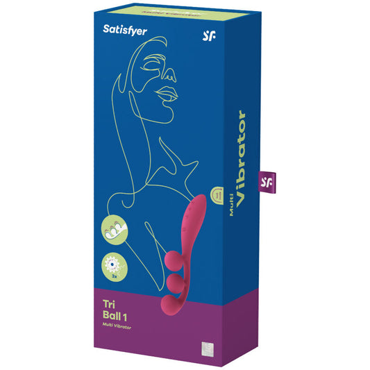 SATISFYER - VIBRADOR MULTI TRI BALL 1 ROJO