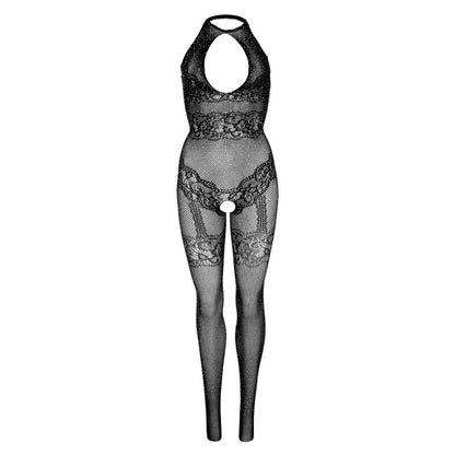 LEG AVENUE - BODYSTOCK DE RED SIN COSTURAS TALLA ÚNICA - NEGRO