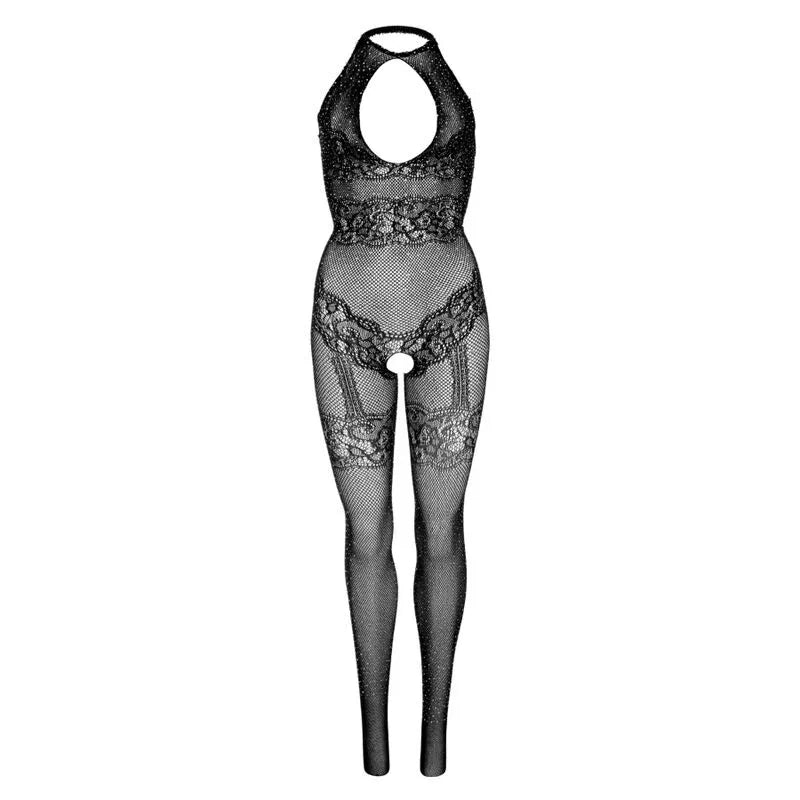 Leg Avenue – Bodystocking Résille sans Couture taille Unique – Noir