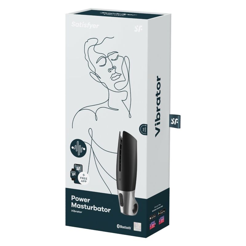 SATISFYER - POTENTE MASTURBADOR NEGRO