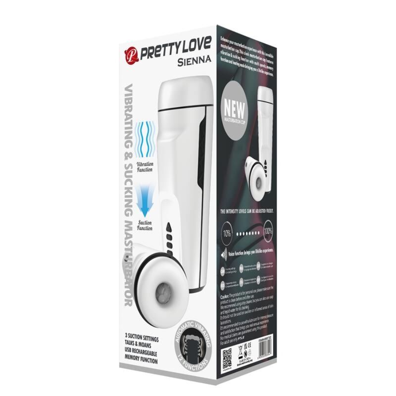 PRETTY LOVE - MASTURBADOR VIBRADOR SIENNA PARA HOMBRE. VOZ Y ONDAS ESTIMULANTES