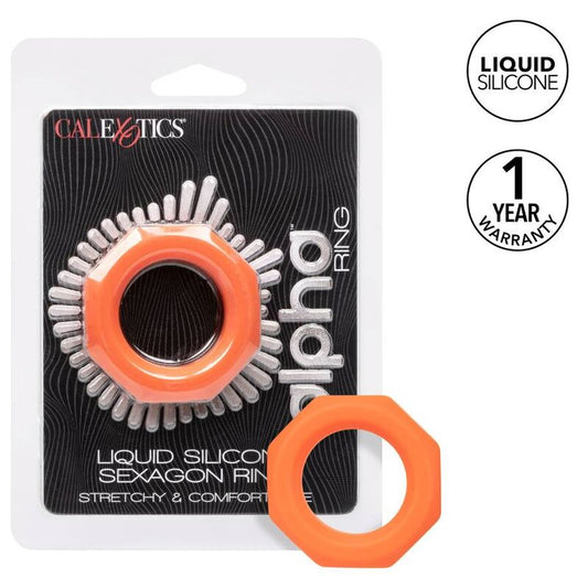 CALEXOTICS - ORANGE ALPHA SEXAGON RING