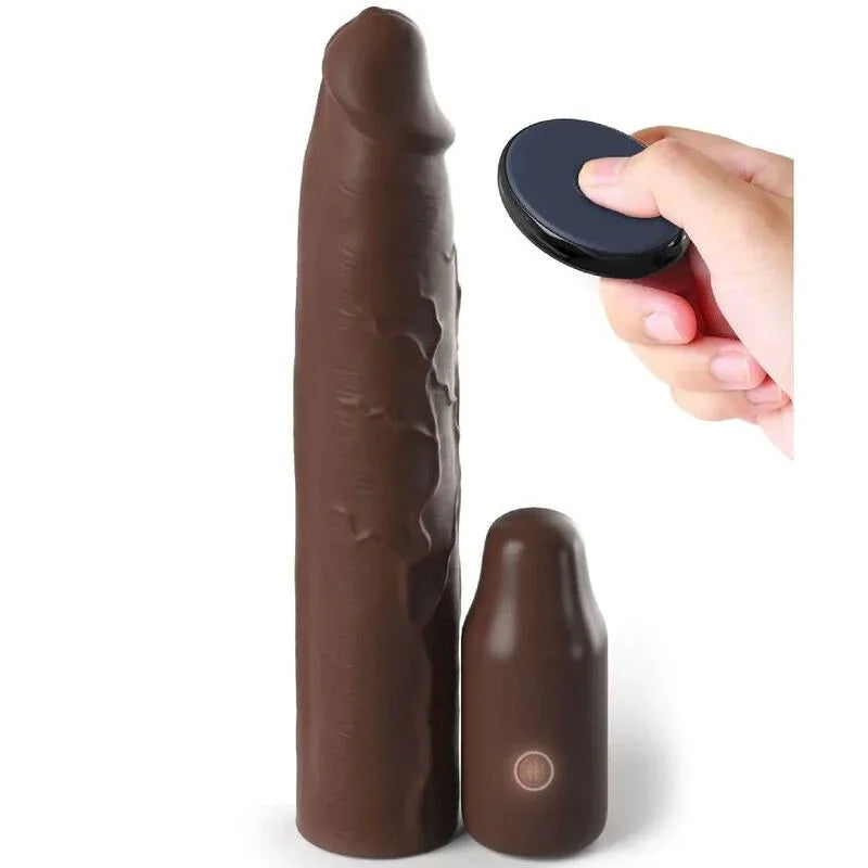 Fantasy X Tensions Pochette Pipedreams 22,86 cm + Plug 7,62 cm Telecommande Marron