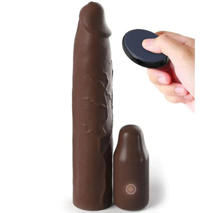 Fantasy X Tensions Pochette Pipedreams 22,86 cm + Plug 7,62 cm Telecommande Marron