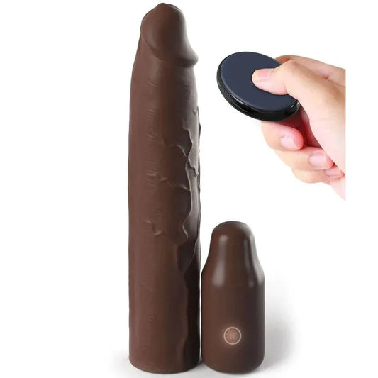 Fantasy X Tensions Pochette Pipedreams 22,86 cm + Plug 7,62 cm Telecommande Marron