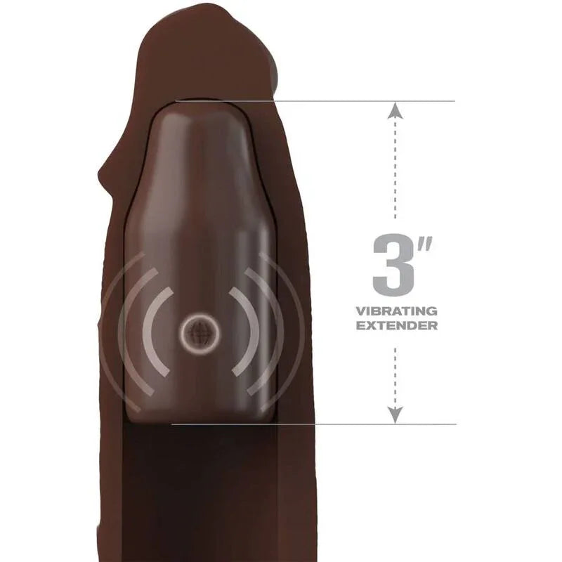 Fantasy X Tensions Pochette Pipedreams 22,86 cm + Plug 7,62 cm Telecommande Marron