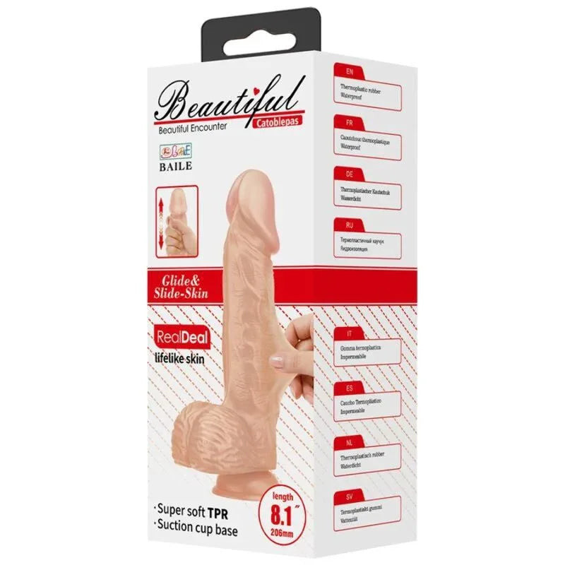 Baile – Belle Rencontre Catoblepas Gode Réaliste Flexible 20.6 cm Naturel