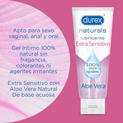Durex – Lubrifiant Extra Sensible Naturel 100 ml – Sensations Intenses & Excitation Maximale
