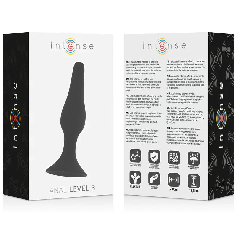 Intense – Anal Niveau 3 12,5Cm Noir