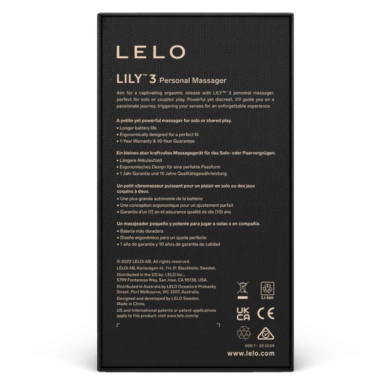 LELO - MASAJEADOR PERSONAL LILY 3 - MORADO