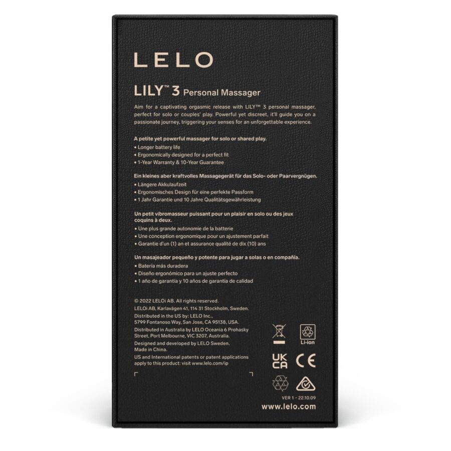 LELO - MASAJEADOR PERSONAL LILY 3 - MORADO