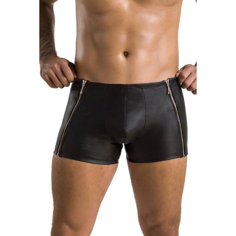 PASIÓN - 049 PANTALONES CORTOS NEGRO MATE S/M