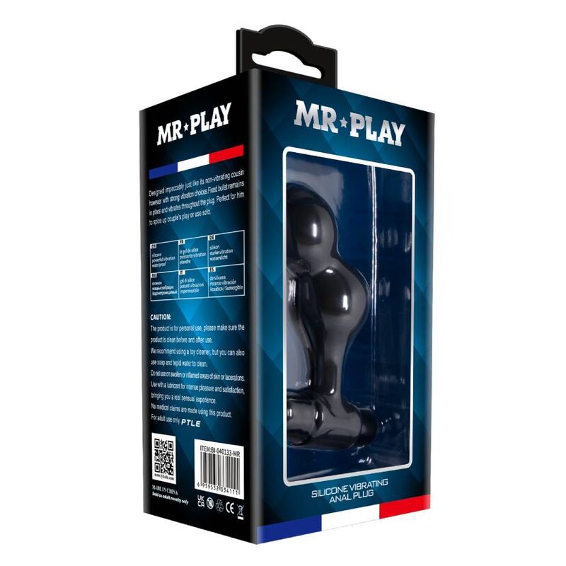 MR PLAY - ANAL VIBRATEUR PLUG IN SILICONE NOIR