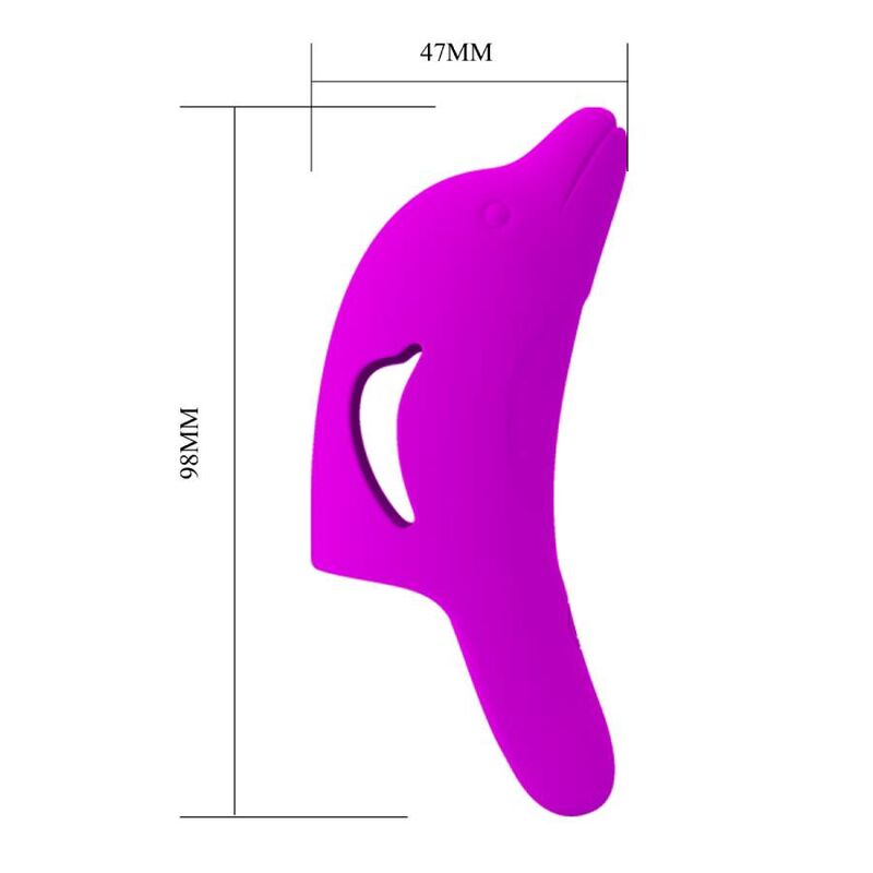 PRETTY LOVE - POTENTE ESTIMULADOR DE DEDOS DELPHINI MORADO