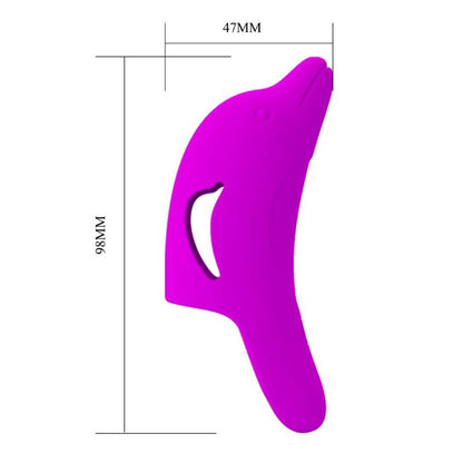 PRETTY LOVE - POTENTE ESTIMULADOR DE DEDOS DELPHINI MORADO