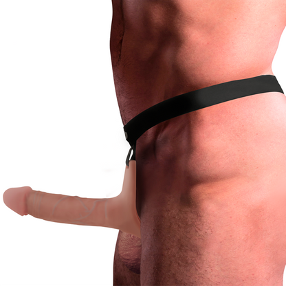 INTENSE - HARNAIS CREUX AVEC GODE IN SILICONE 16 X 3.5 CM