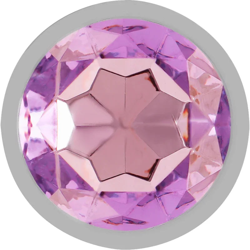 Intense – Plug Anal en Métal Aluminium avec Cristal Violet taille S