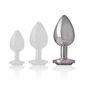 INTENSE - ANAL PLUG IN MÉTAL ALUMINUM AVEC CRISTAL VIOLET TAILLE L