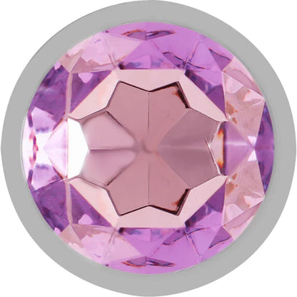 Intense – Plug Anal en Métal Aluminium avec Cristal Violet taille l