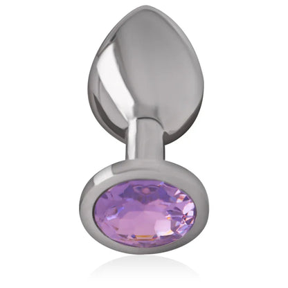 Intense – Plug Anal en Métal Aluminium avec Cristal Violet taille l