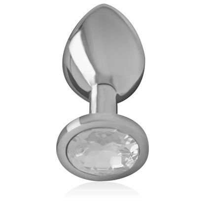 Intense – Plug Anal en Métal Aluminium avec Cristal Dargent taille S