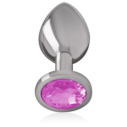 Intense – Plug Anal en Métal Aluminium avec Cristal Rose taille S