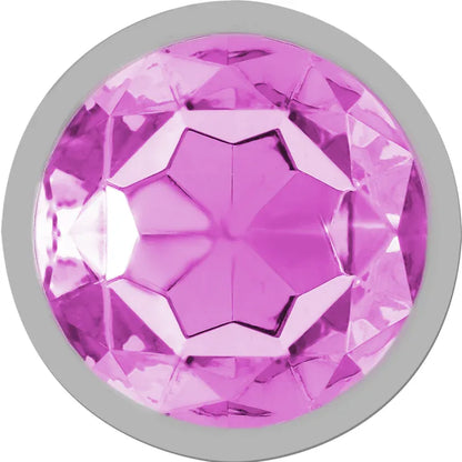 Intense – Plug Anal en Métal Aluminium avec Cristal Rose taille S