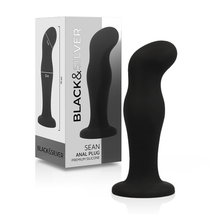 Sean plug anal premium silicone noir – Black & Silver