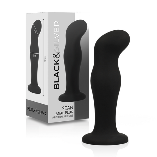 Sean plug anal premium silicone noir – Black & Silver