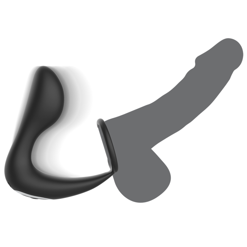 Masseur anal télécommande rechargeable silicone noir – Black & Silver