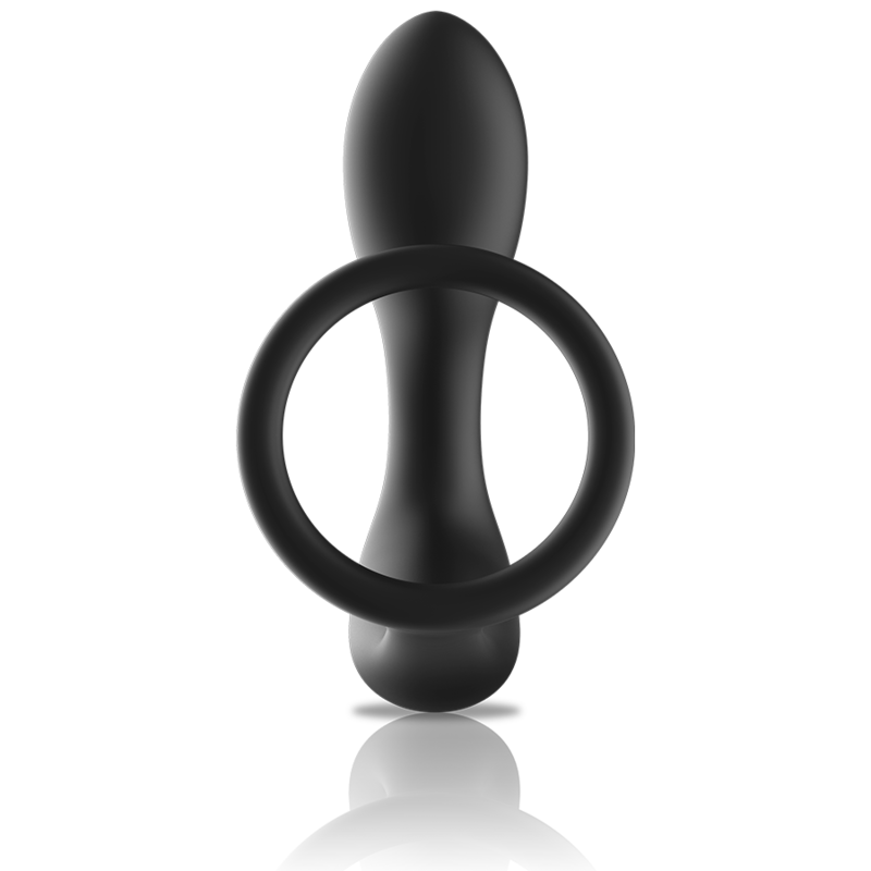 Masseur anal télécommande rechargeable silicone noir – Black & Silver