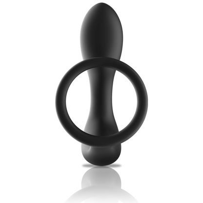 Masseur anal télécommande rechargeable silicone noir – Black & Silver