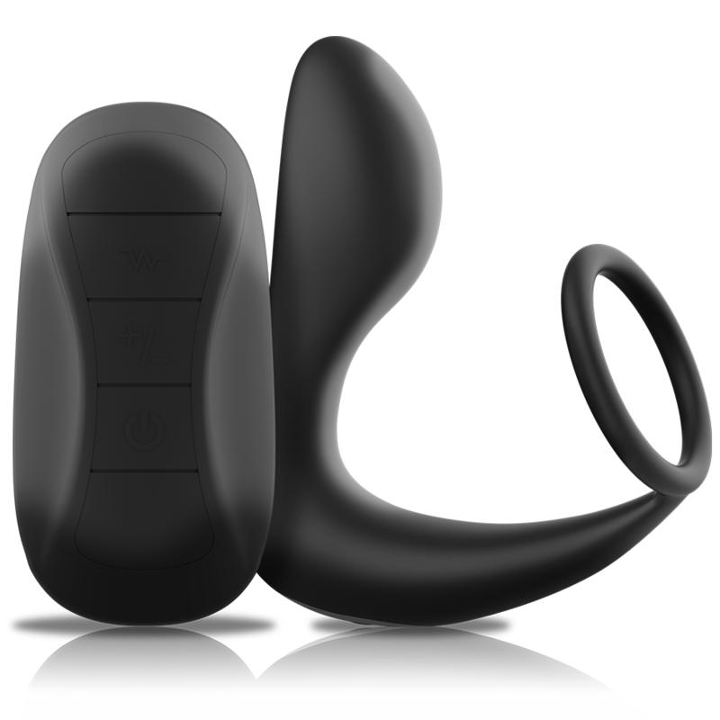 Masseur anal télécommande rechargeable silicone noir – Black & Silver
